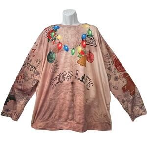Funny Faux Christmas Tattoos Naked Look Ugly Christmas Tee Shirt Size 3XL